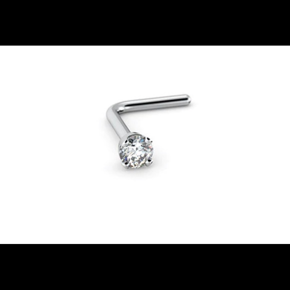 18G L shaped nose stud - Picture 1 of 2